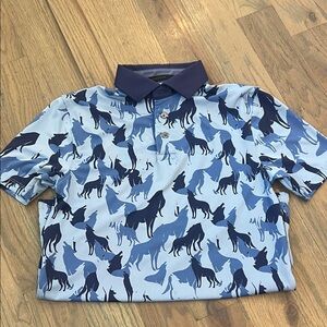 Greyson Kids Polo with Blue Wolf Design